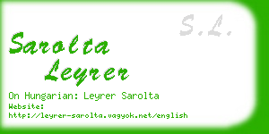 sarolta leyrer business card